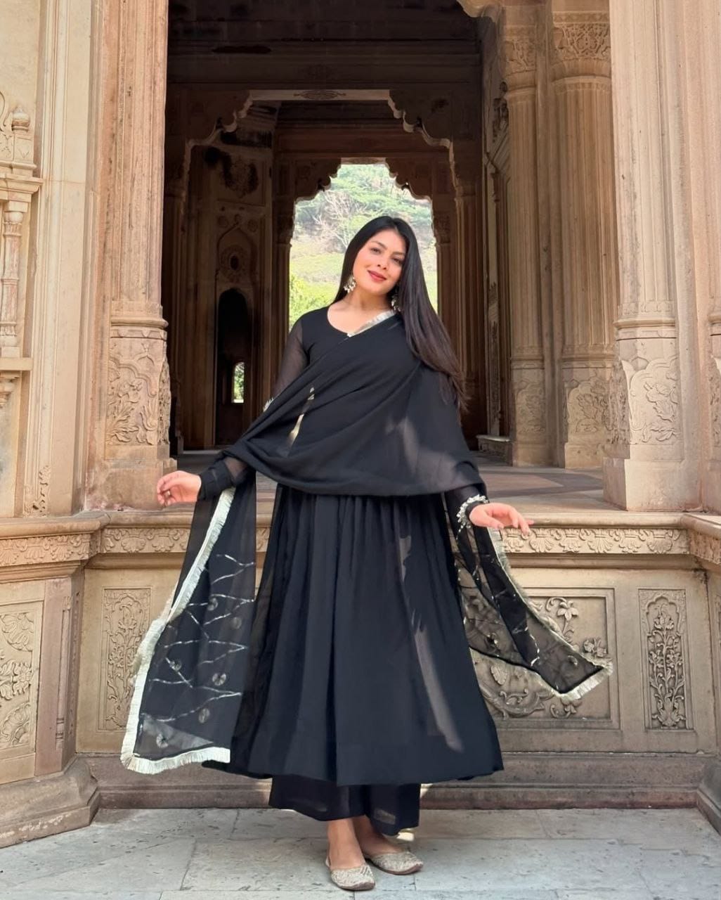 Black Georgette Glam