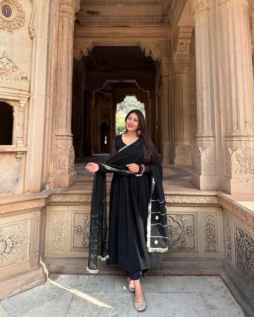 Black Georgette Glam