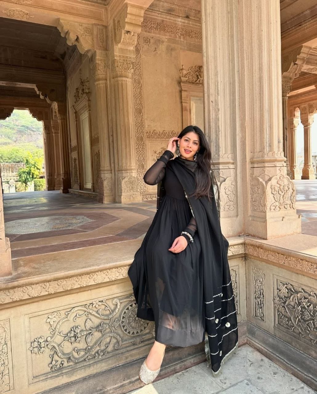 Black Georgette Glam