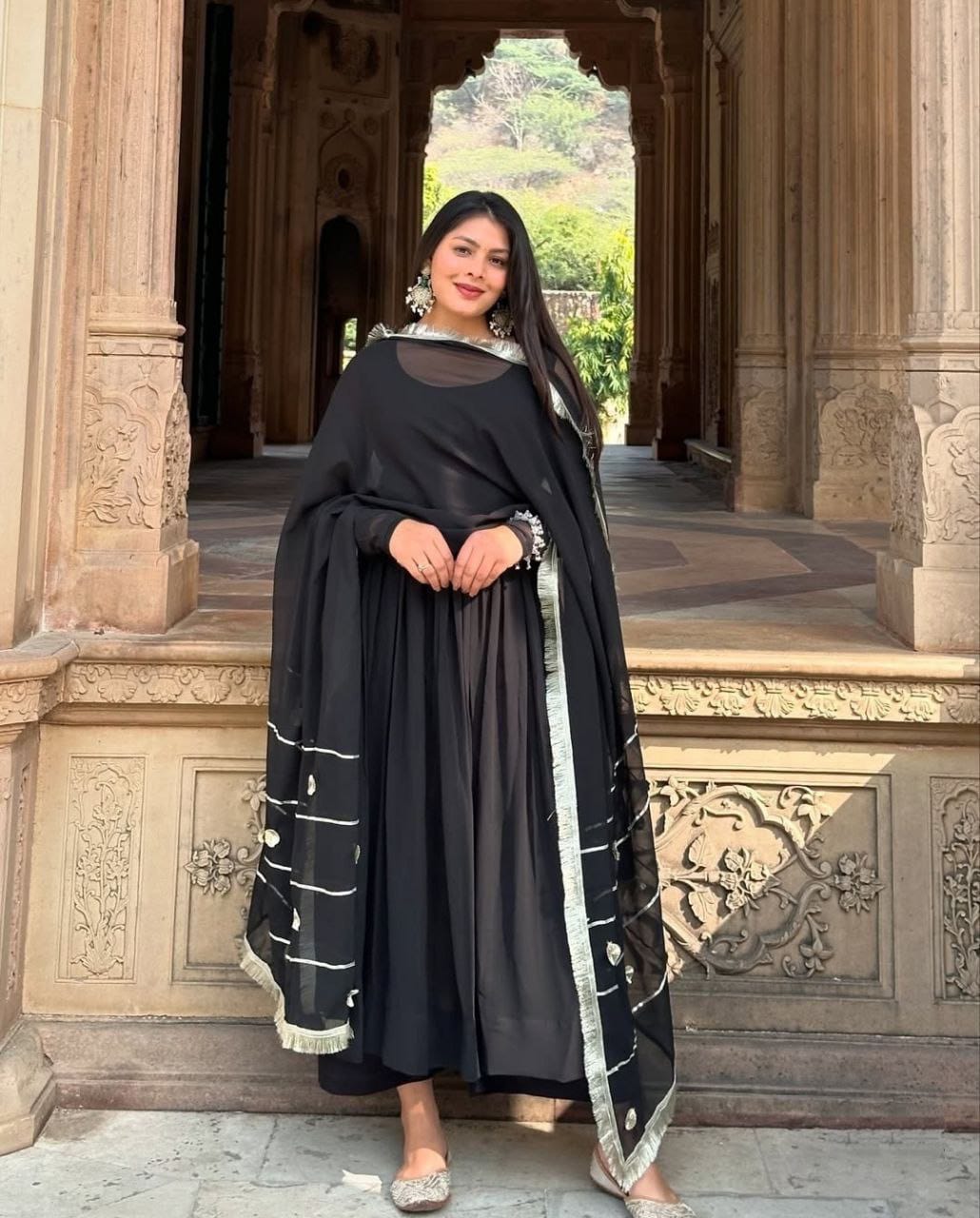 Black Georgette Glam