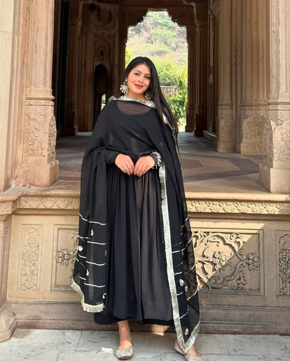 Black Georgette Glam