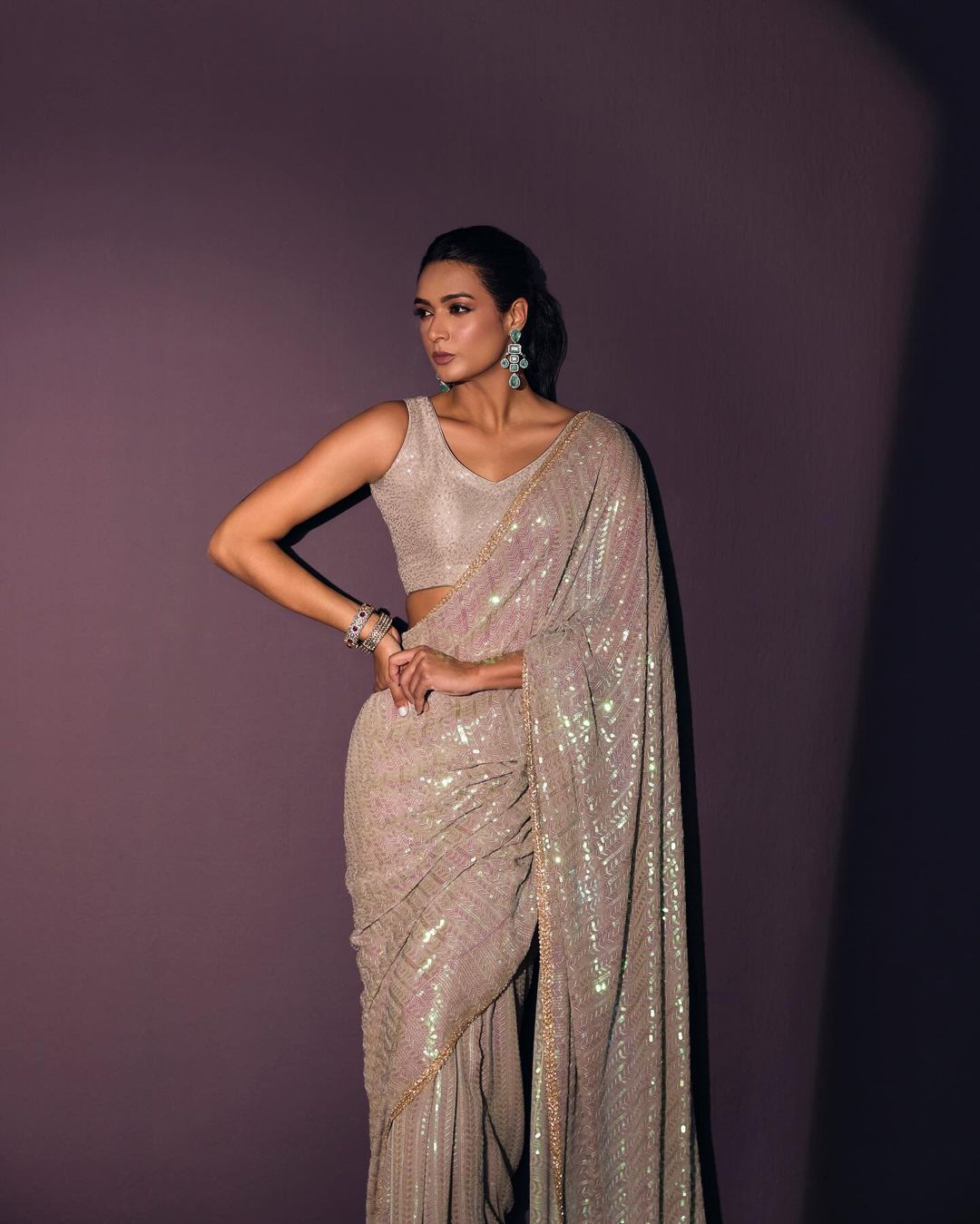 BOLLYWOOD SEQUINS SAREE