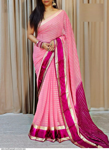 Pure Viscose Georgette Saree