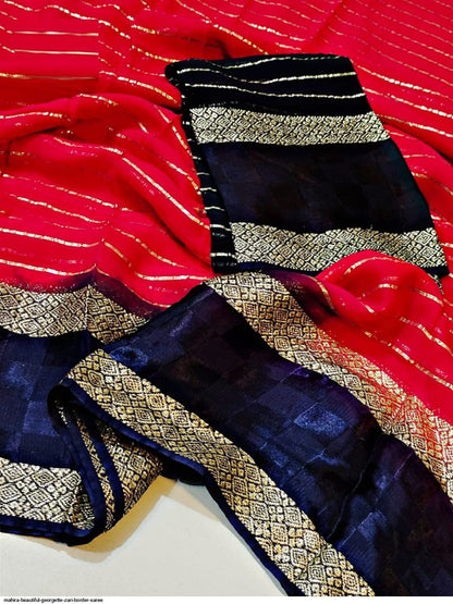 Pure Viscose Georgette Saree