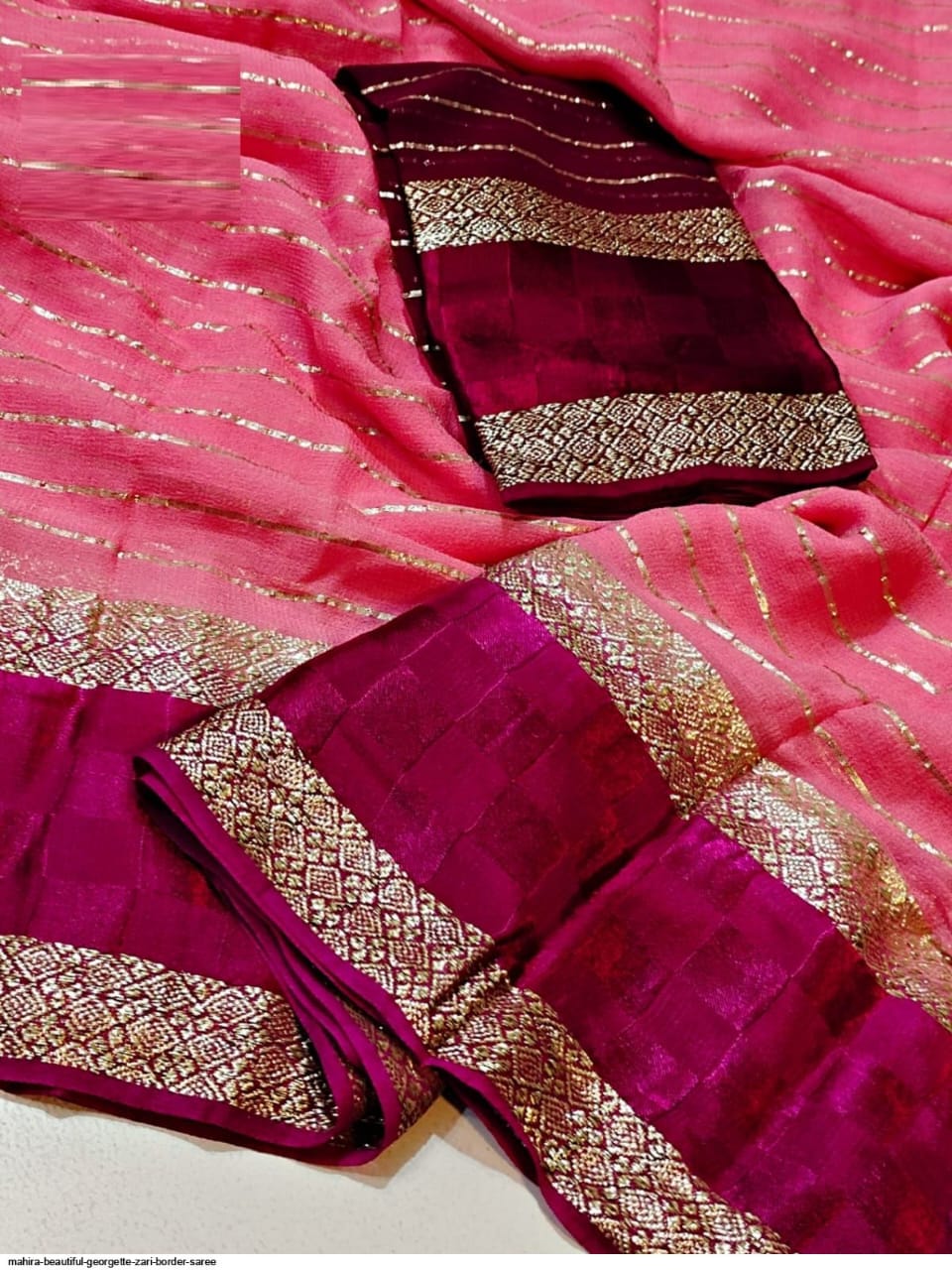 Pure Viscose Georgette Saree