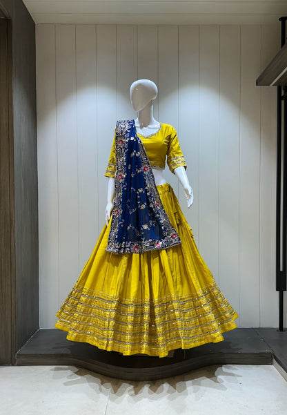 Pure Roman Silk Chaniya Choli