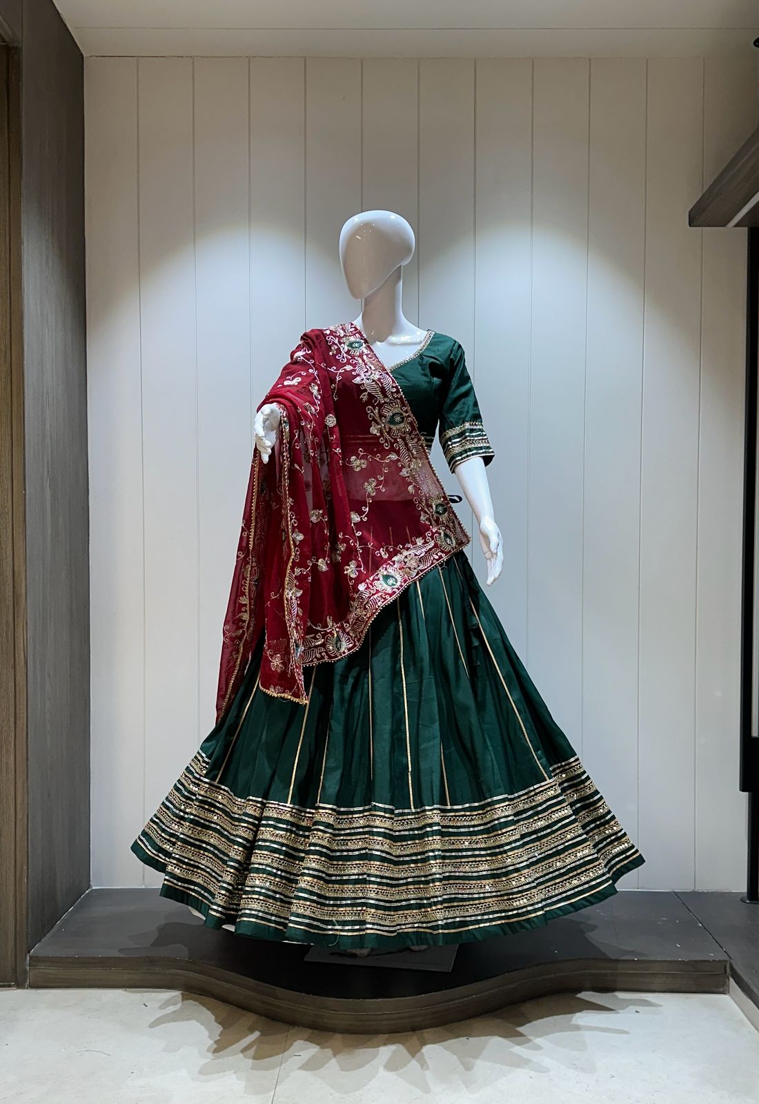 Pure Roman Silk Chaniya Choli