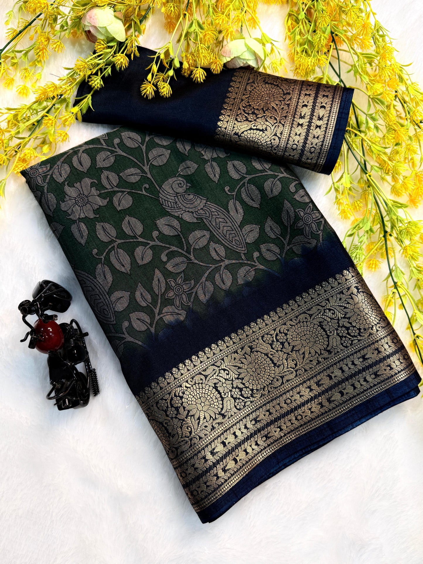 Qalamqari Design Saree