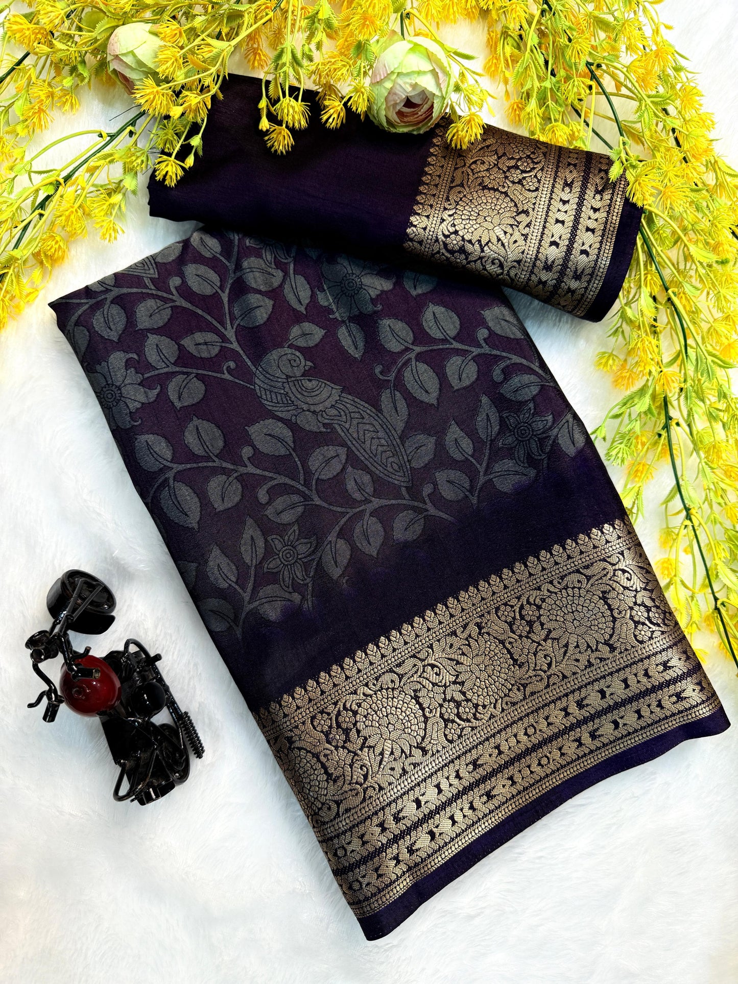 Qalamqari Design Saree