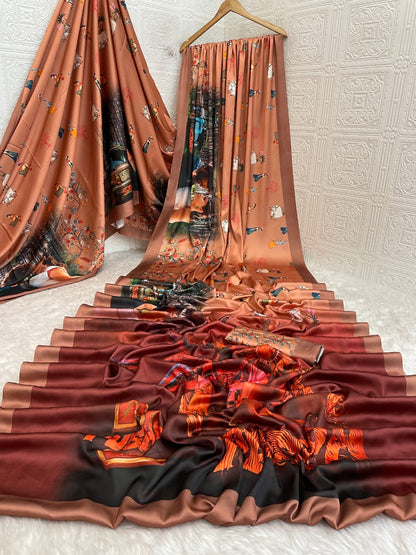 Satin Silk Saree