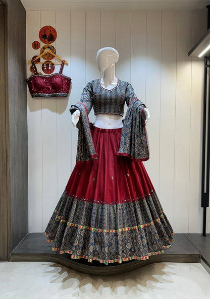Pure Jaam Cotton Double Blouse Chaniya Choli