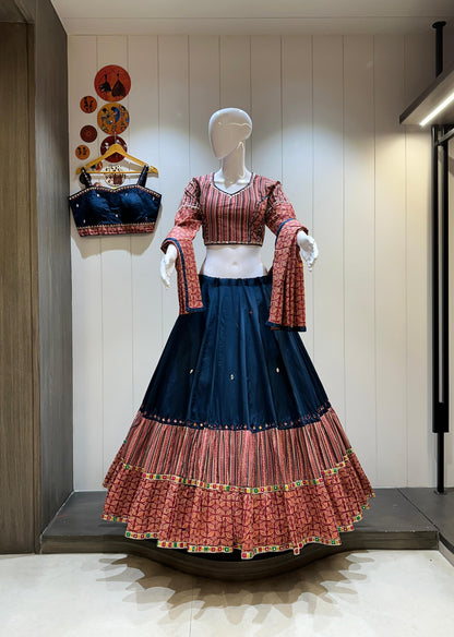 Pure Jaam Cotton Double Blouse Chaniya Choli