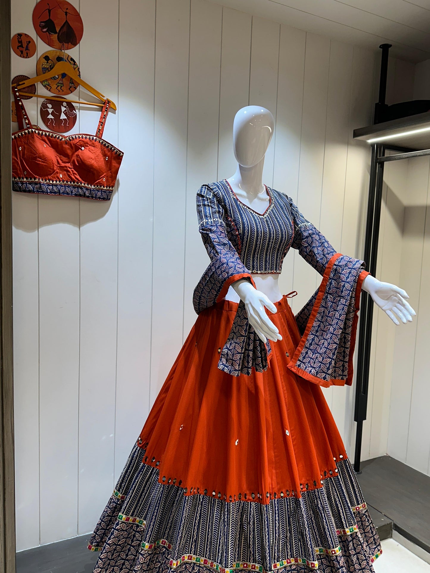 Pure Jaam Cotton Double Blouse Chaniya Choli