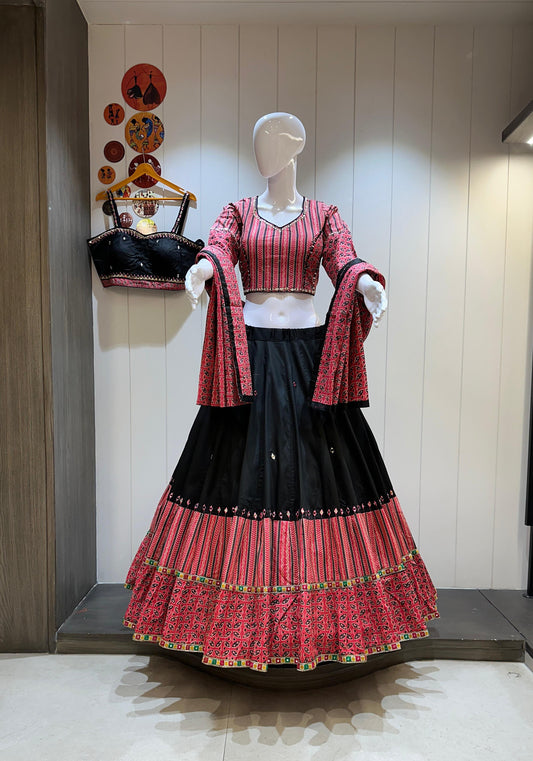Pure Jaam Cotton Double Blouse Chaniya Choli