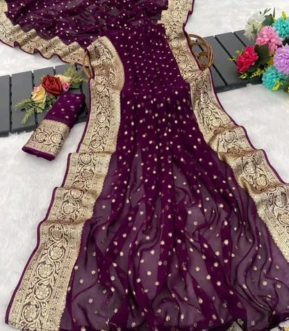 Viscose Georgette Saree