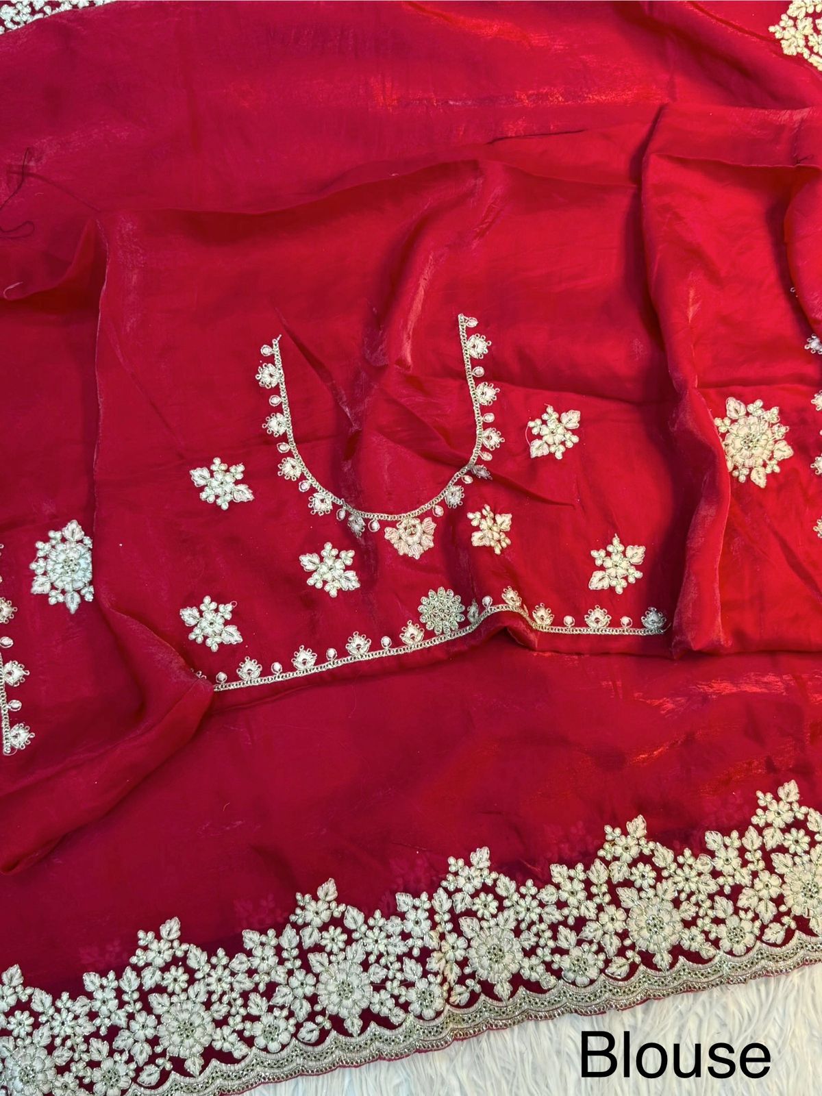 Space Silk Fabric Saree