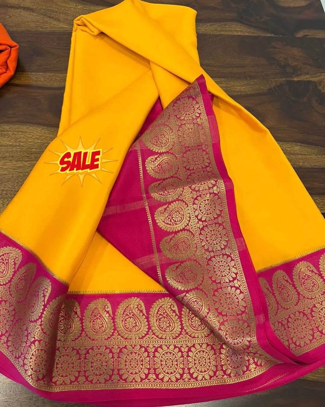 Semi Mysore Silk Saree