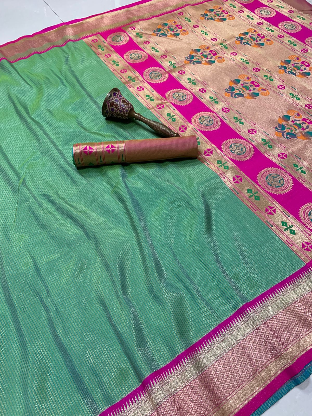 KANCHIVRAM TISSUE SAREE