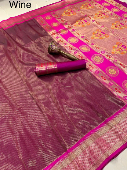 KANCHIVRAM TISSUE SAREE