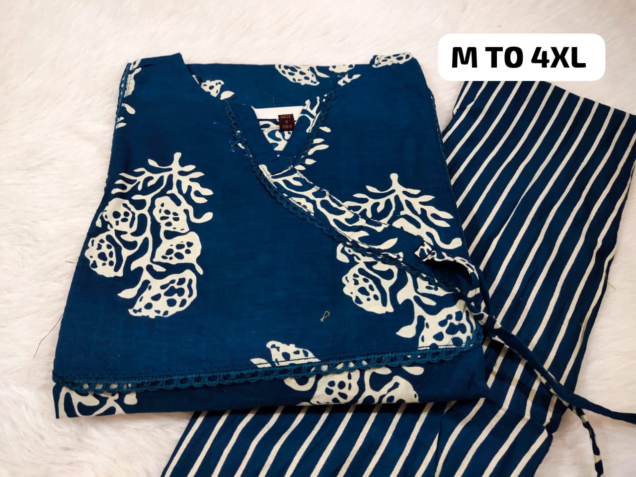 Jaipuri Cambric Cotton Kurti Pant Set