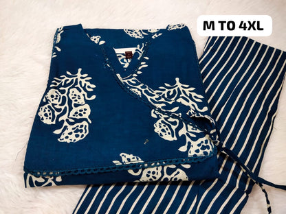 Jaipuri Cambric Cotton Kurti Pant Set
