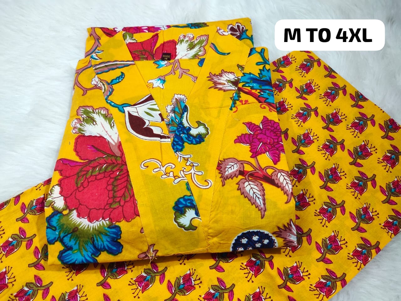 Jaipuri Cambric Cotton Kurti Pant Set
