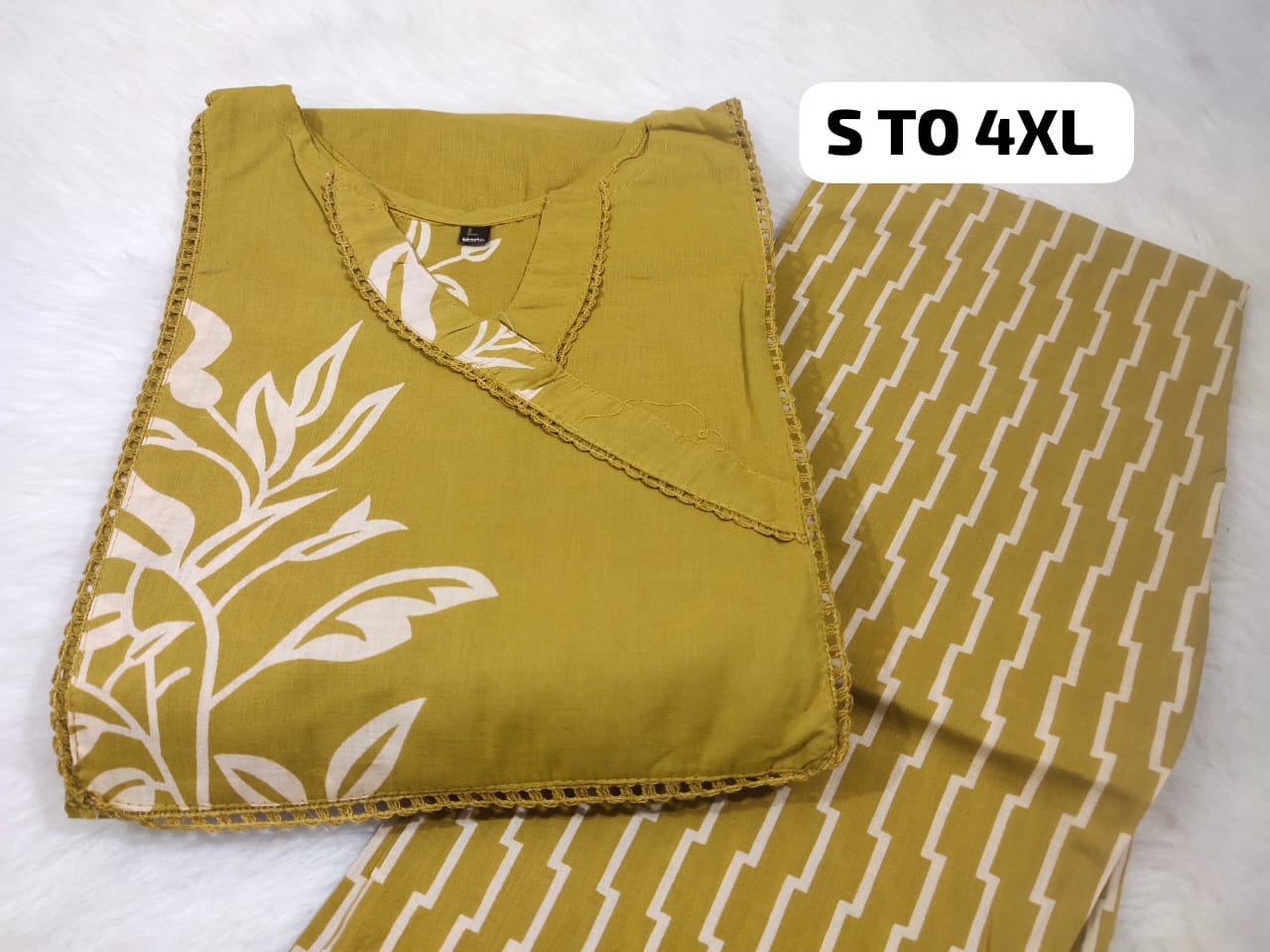 Jaipuri Cambric Cotton Kurti Pant Set
