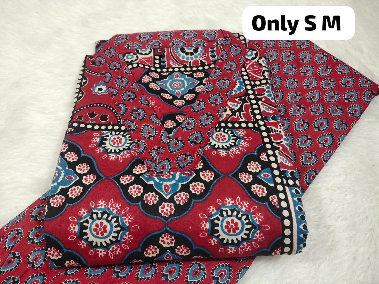 Jaipuri Cambric Cotton Kurti Pant Set