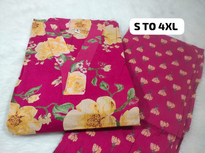 Jaipuri Cambric Cotton Kurti Pant Set