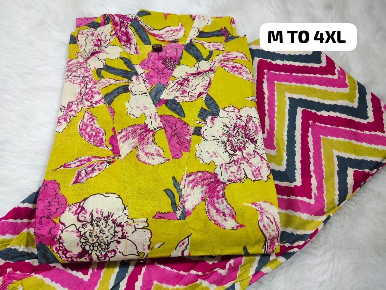 Jaipuri Cambric Cotton Kurti Pant Set