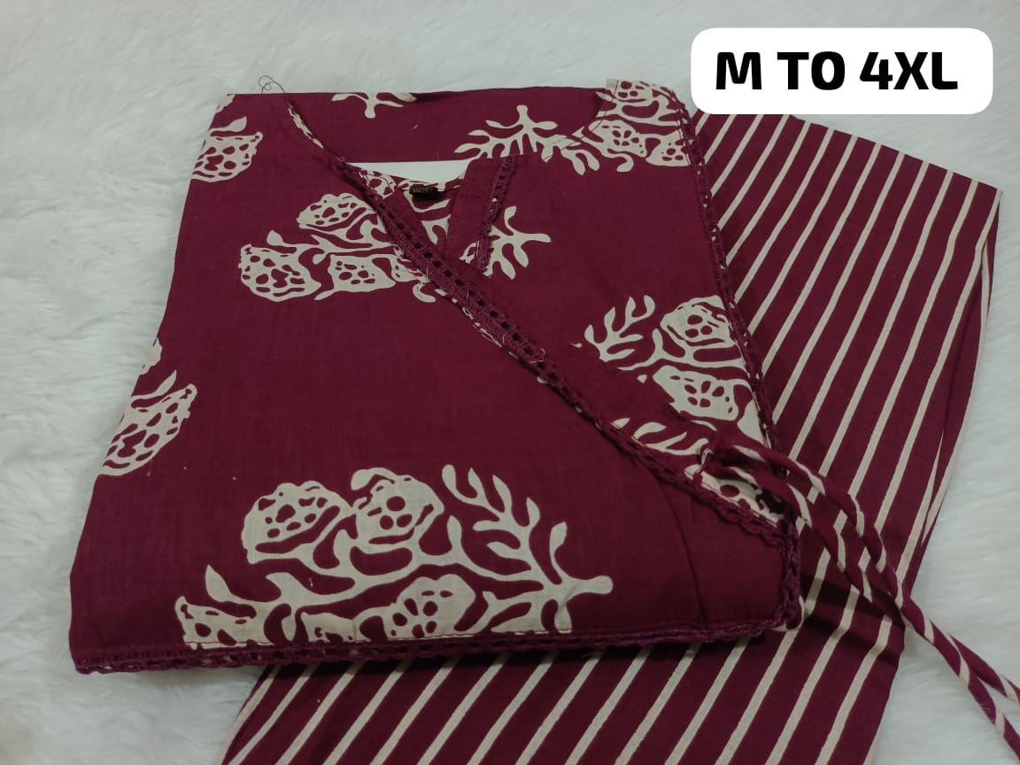 Jaipuri Cambric Cotton Kurti Pant Set