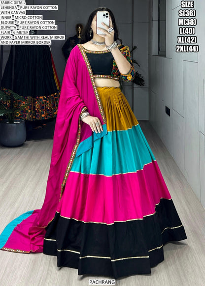 Pachrang Lehenga Choli