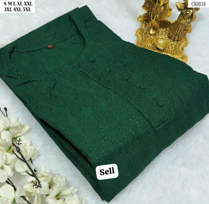 HEAVY CHIKANKARI WORK STRAIGHT KURTI