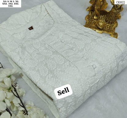 HEAVY CHIKANKARI WORK STRAIGHT KURTI