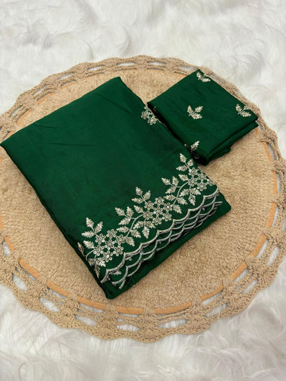 Embroidery Work Saree