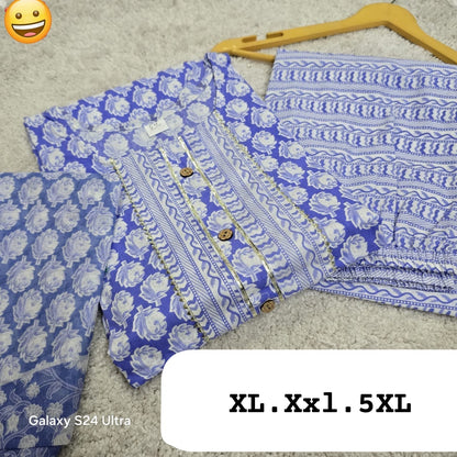JAIPURI PRINT KURTI SET