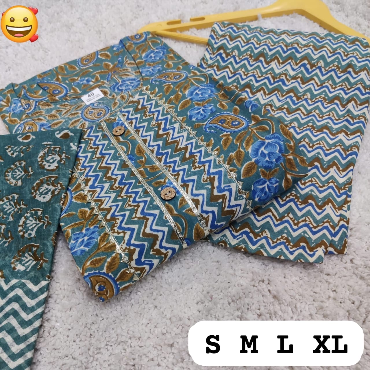 JAIPURI PRINT KURTI SET