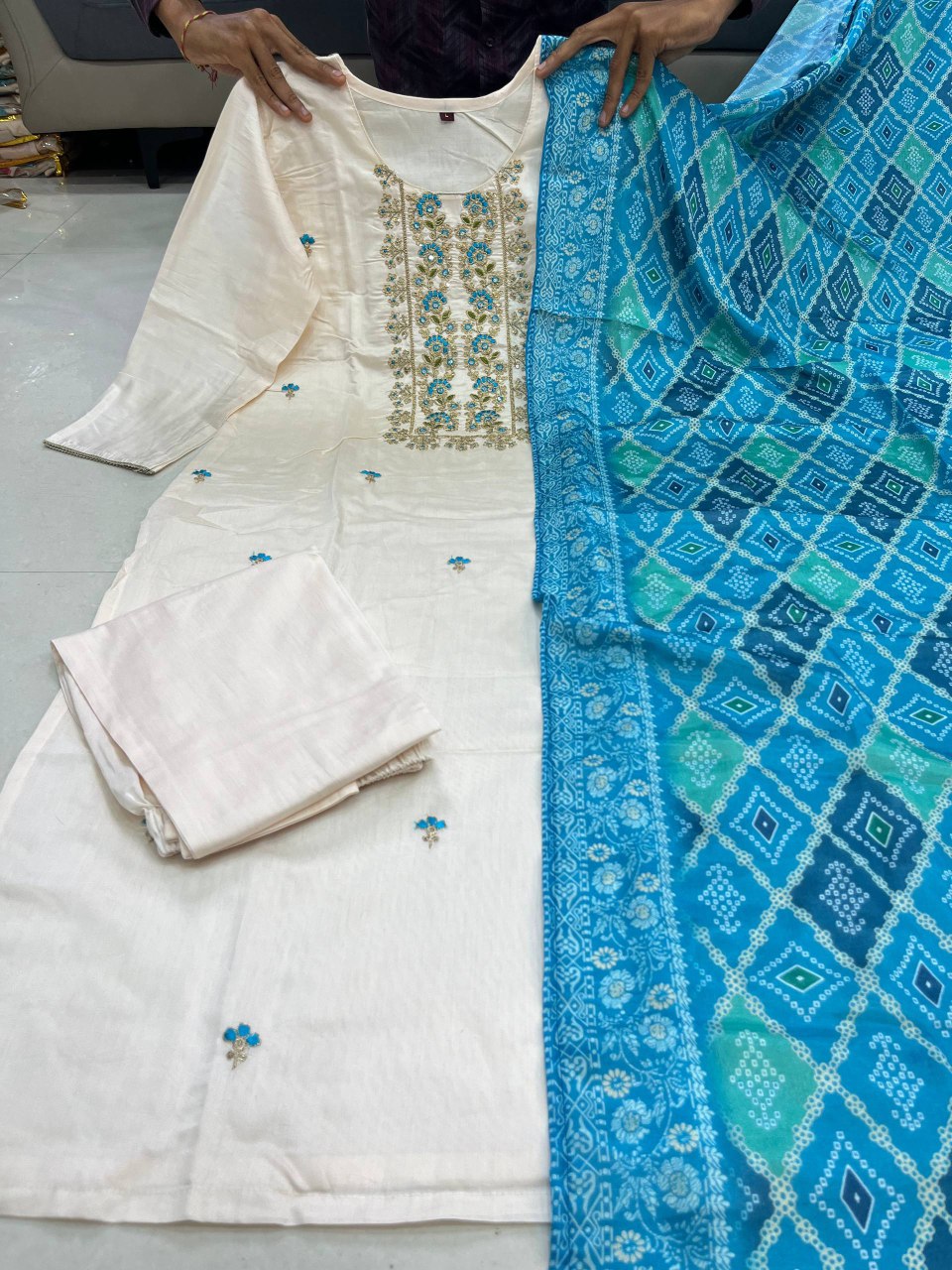Banarasi Bandhej Suit Set