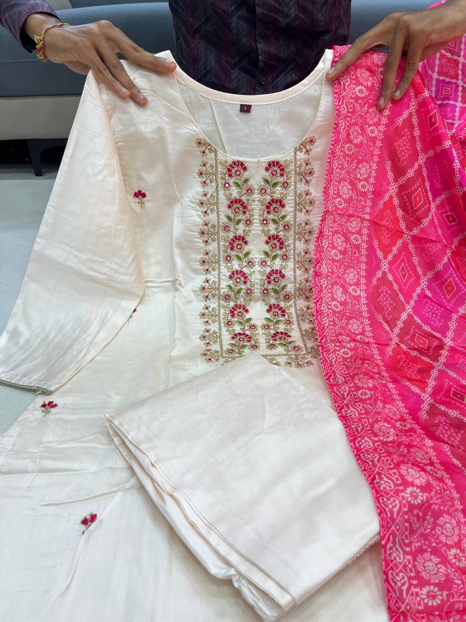 Banarasi Bandhej Suit Set