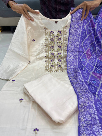 Banarasi Bandhej Suit Set