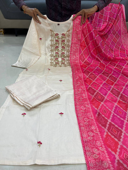 Banarasi Bandhej Suit Set