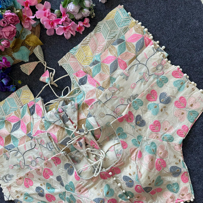 Pure Camric Cotton Dyeable Blouse