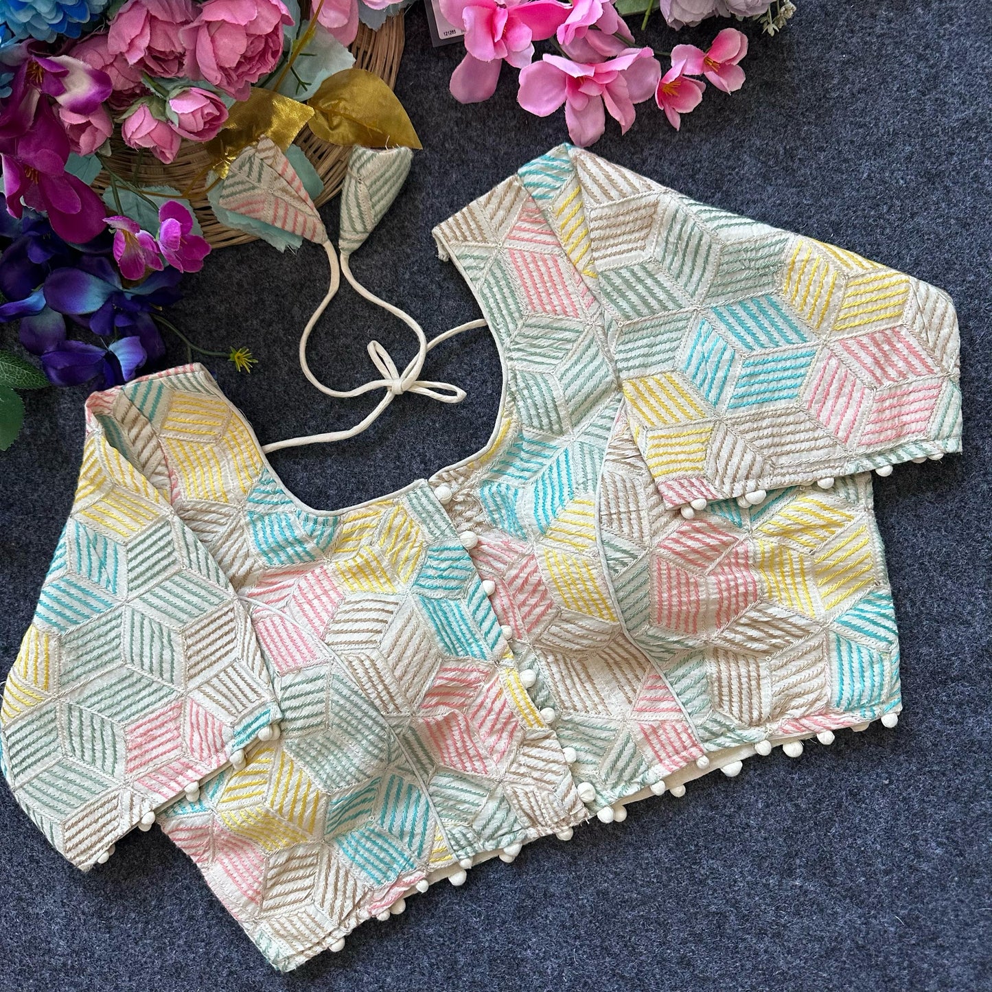 Pure Camric Cotton Dyeable Blouse