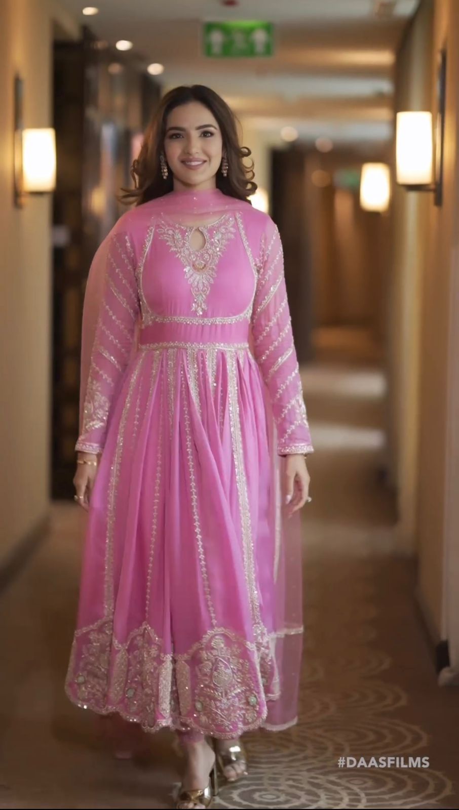 Embroidery Sequence Work Gown