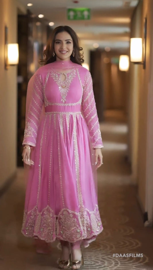 Embroidery Sequence Work Gown