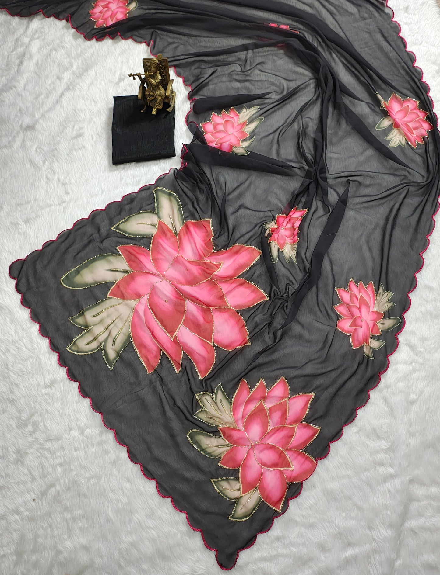 Georgette Handwork Saree