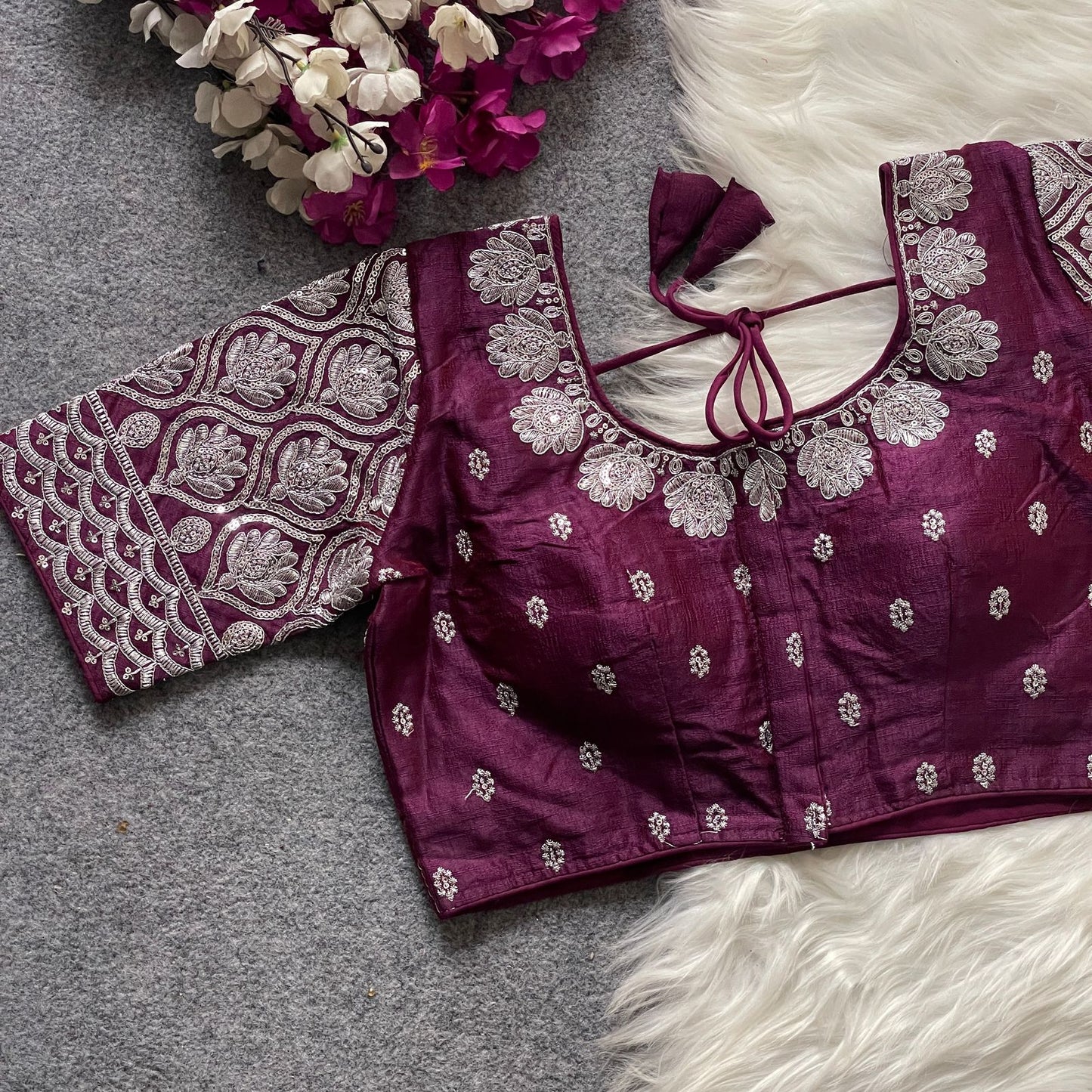 GOPALA SILVER ZARI BLOUSE