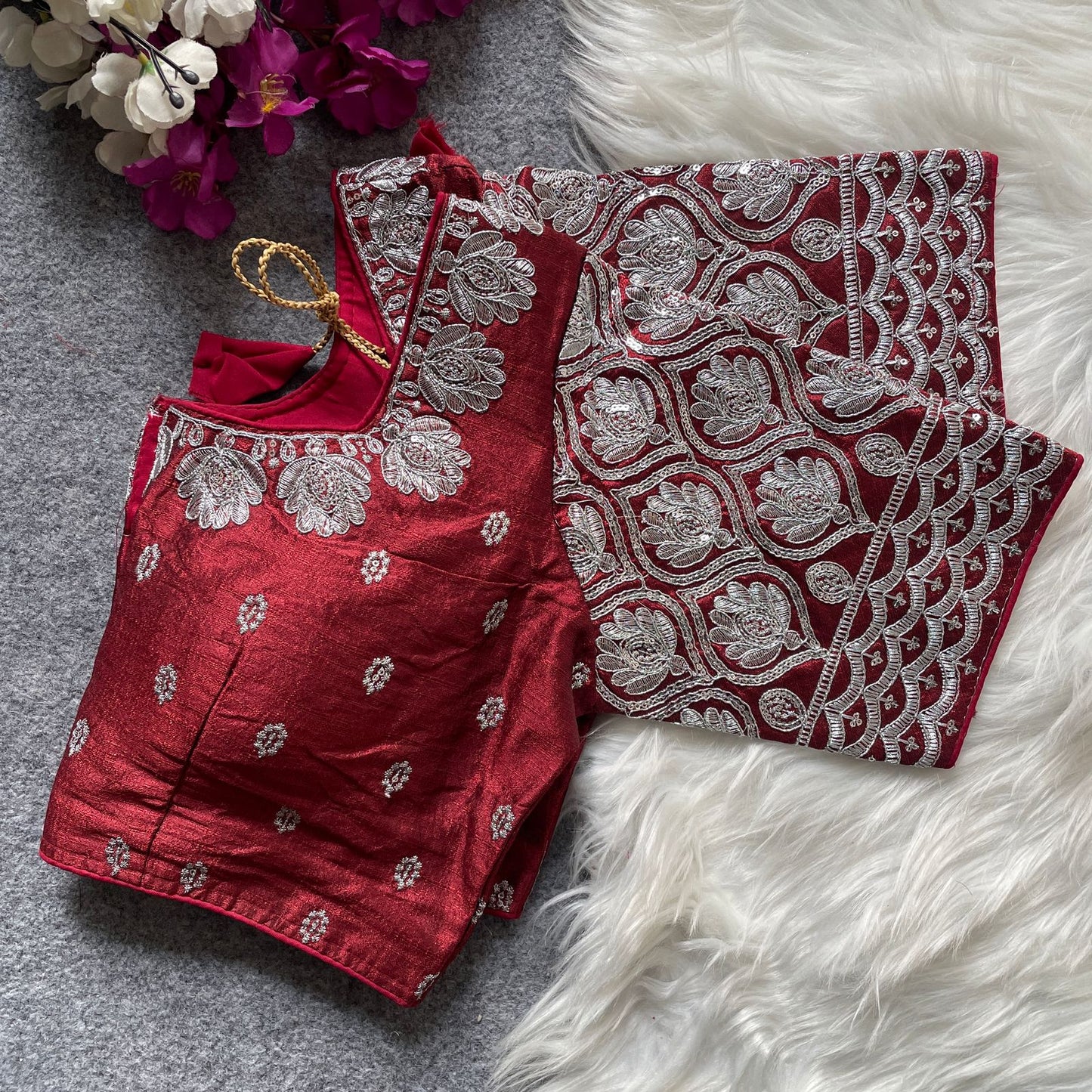 GOPALA SILVER ZARI BLOUSE