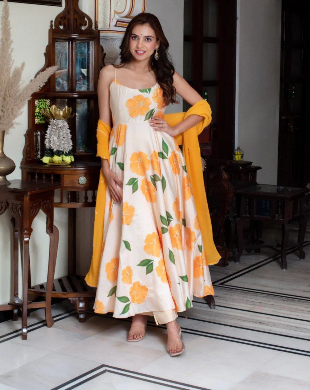 Sunshine Bloom Designer Gown