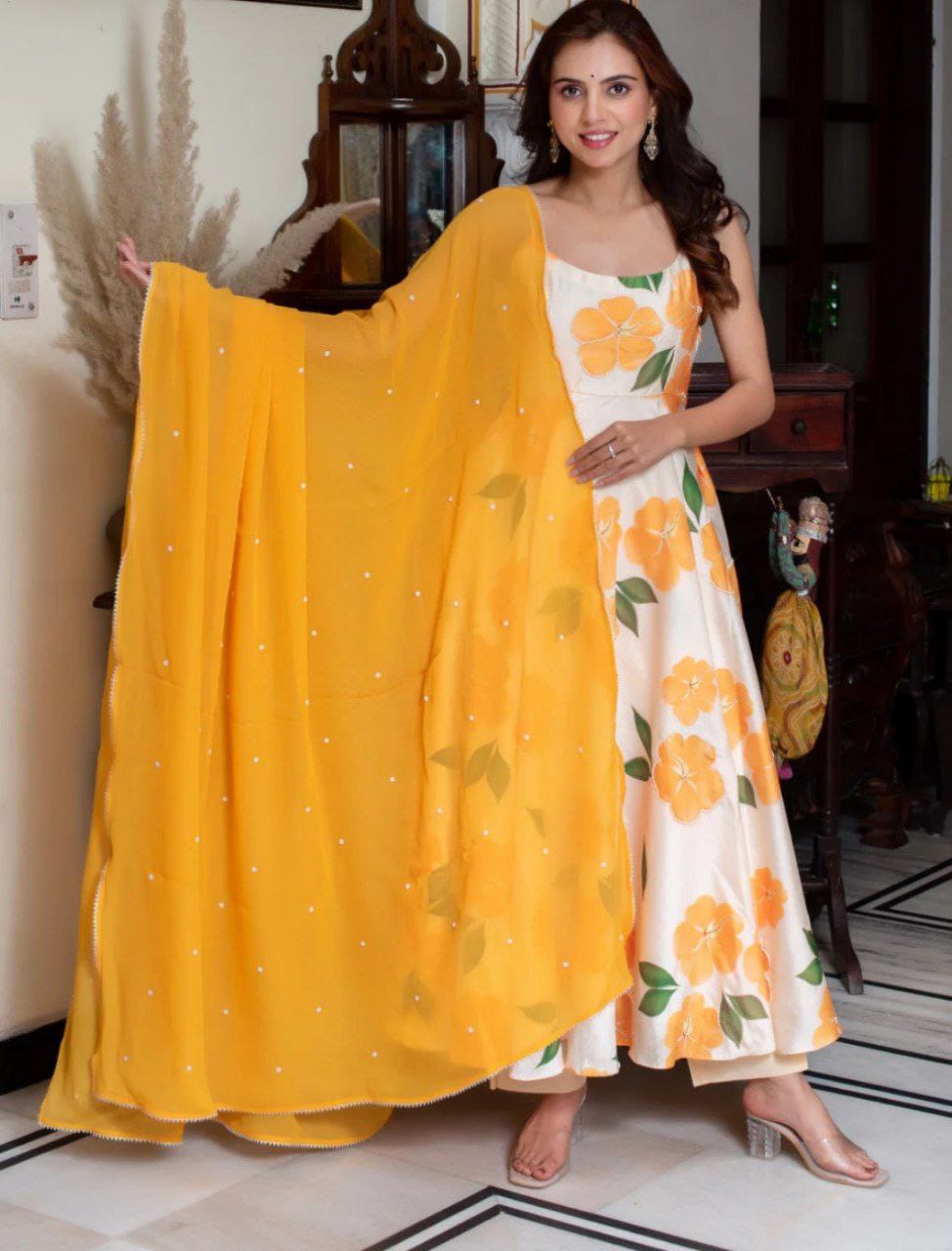 Sunshine Bloom Designer Gown